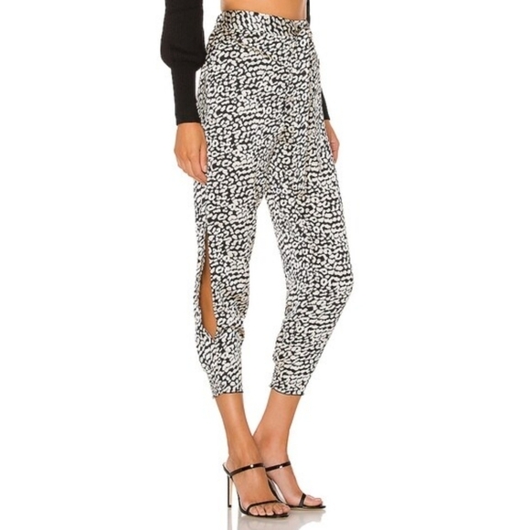 🆕 Lovers + Friends Macie Pants in Black Leopard Size Small - Picture 4 of 13